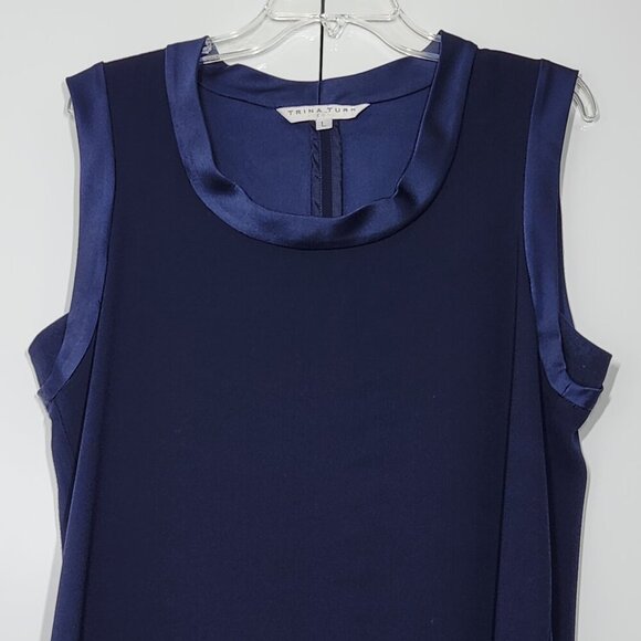 Trina Turk Double Rainbow Navy Blue Shift Dress Size L - Picture 2 of 7
